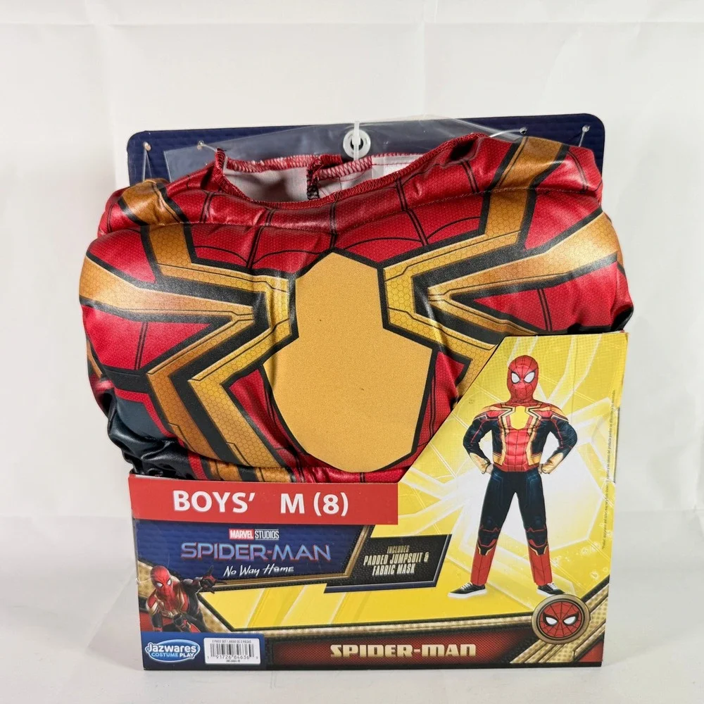 Marvel Spider-Man No Way Home Padded Costume Boys Size M 8 Jazwares NWT